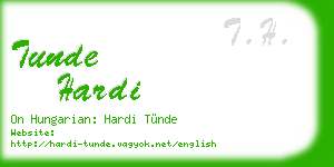tunde hardi business card